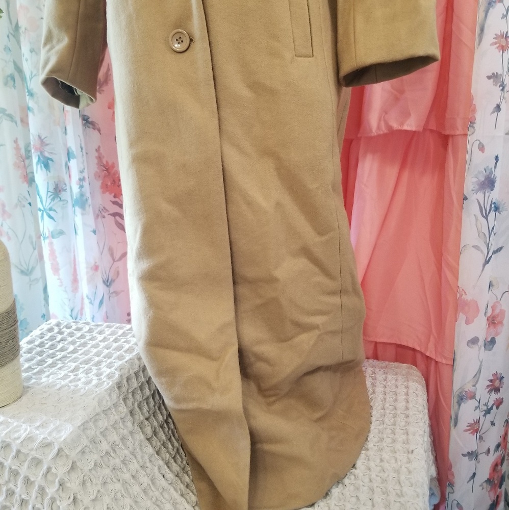 🌻🌺🌻VINTAGE JONATHAN MICHAEL LAMBSWOOL LONG COAT - Picture 4 of 7